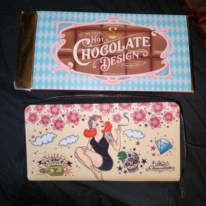 Hot chocolate design tattoo wallet